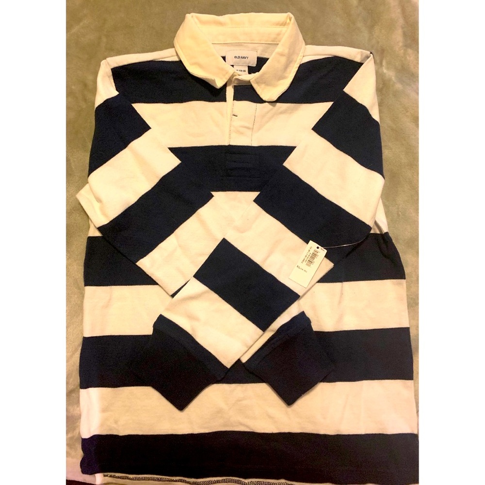 Boys stripped long sleeve, collar shirt